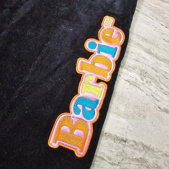 Girls Barbie Black Corduroy Cargo Wide Legged Jeans, Junior 160 - Picture 15 of 16